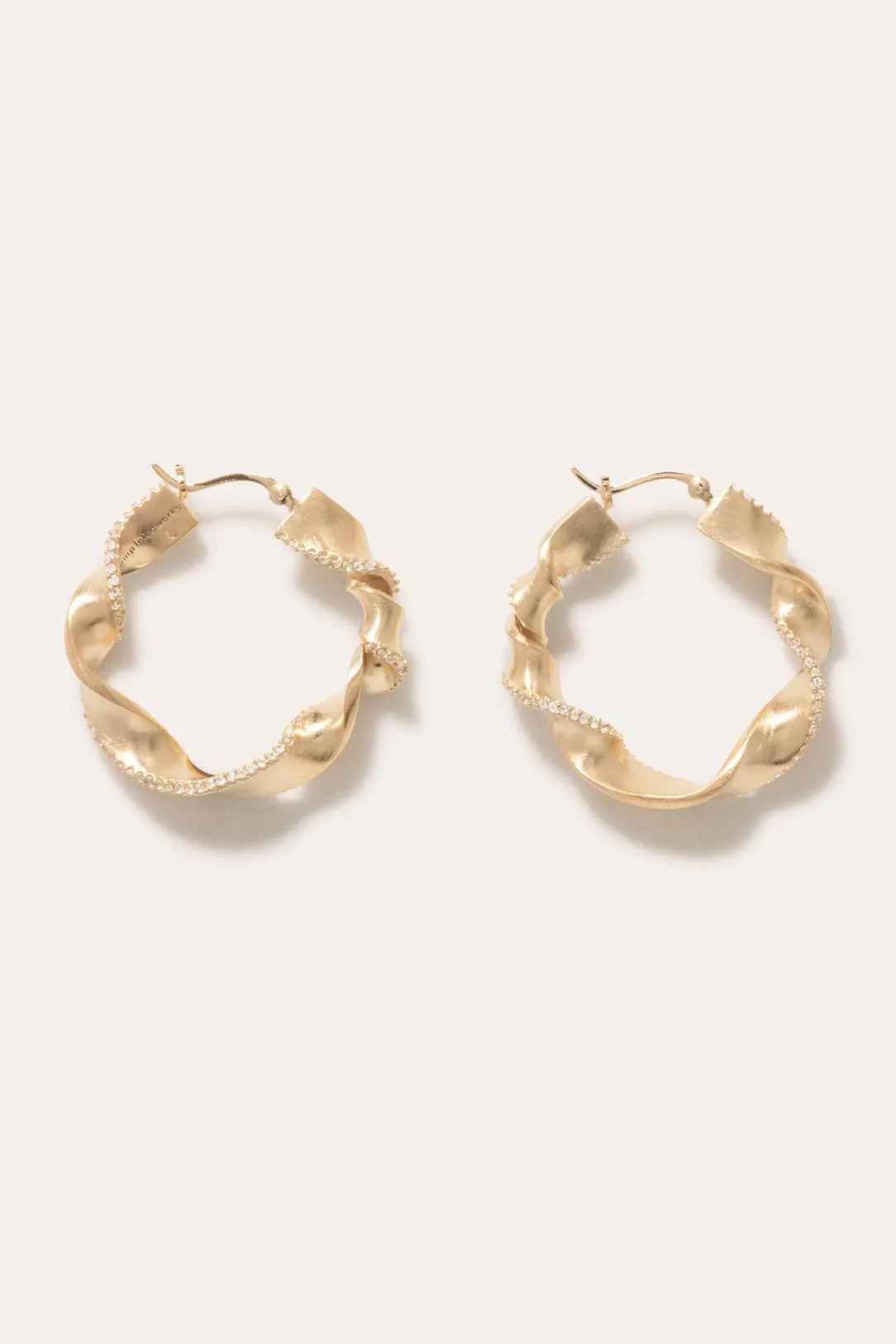 Flux - White Topaz and Gold Vermeil Earrings