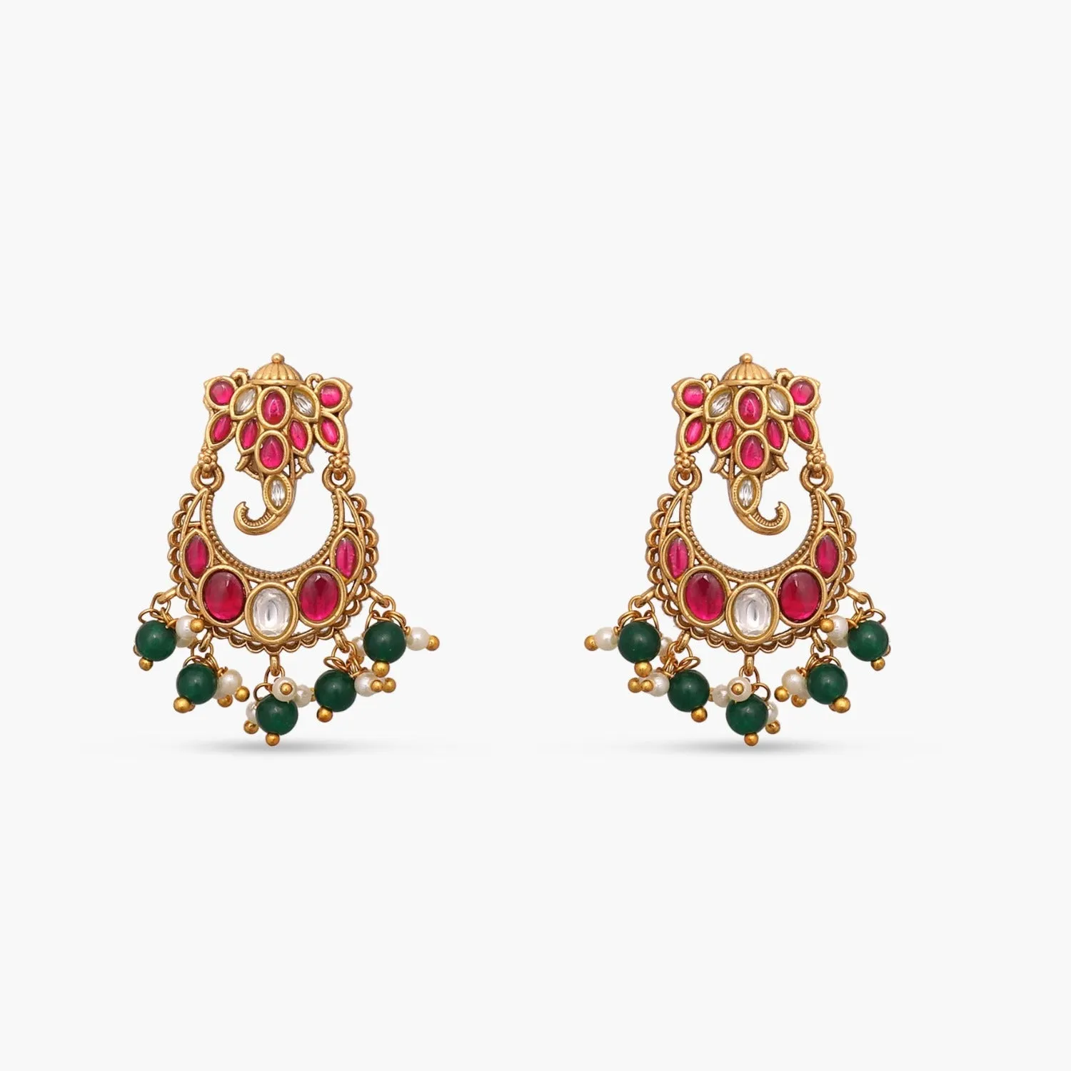 Gaurik Antique Chandbali Earrings