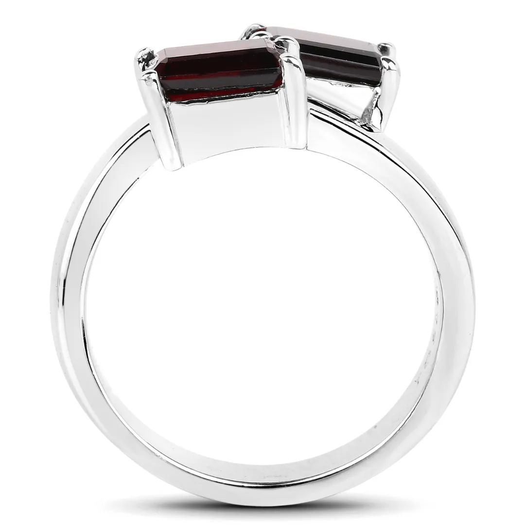 Genuine Garnet Bypass Ring