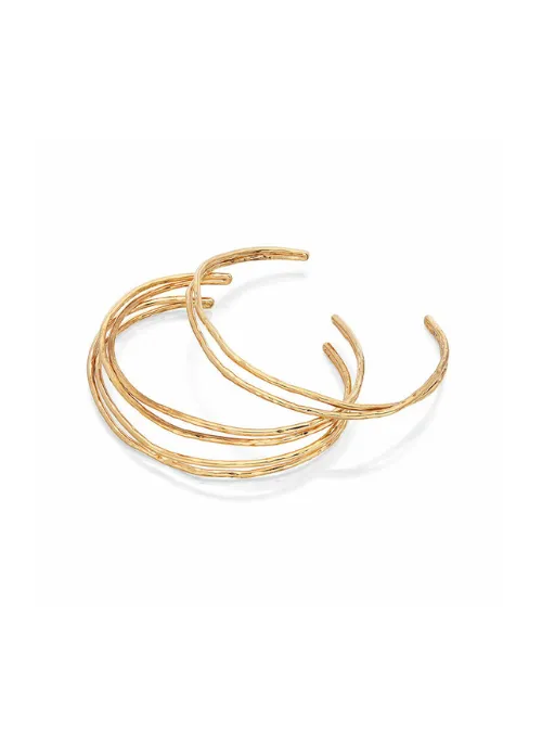 Gold Stacking Cuff 3 Pc Set