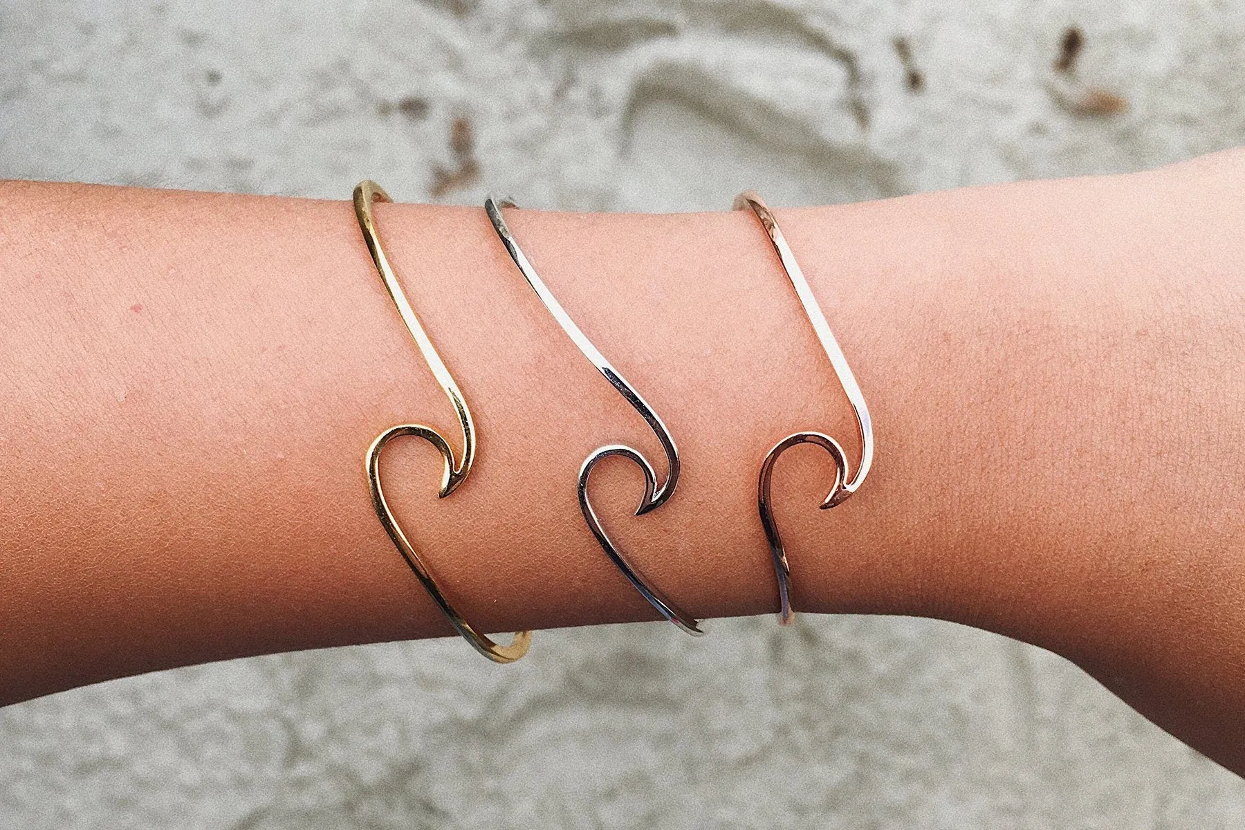 Gold Wave Cuff Bracelet