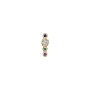 Green Sapphire Journey Stud (Single) (ready to ship option)*