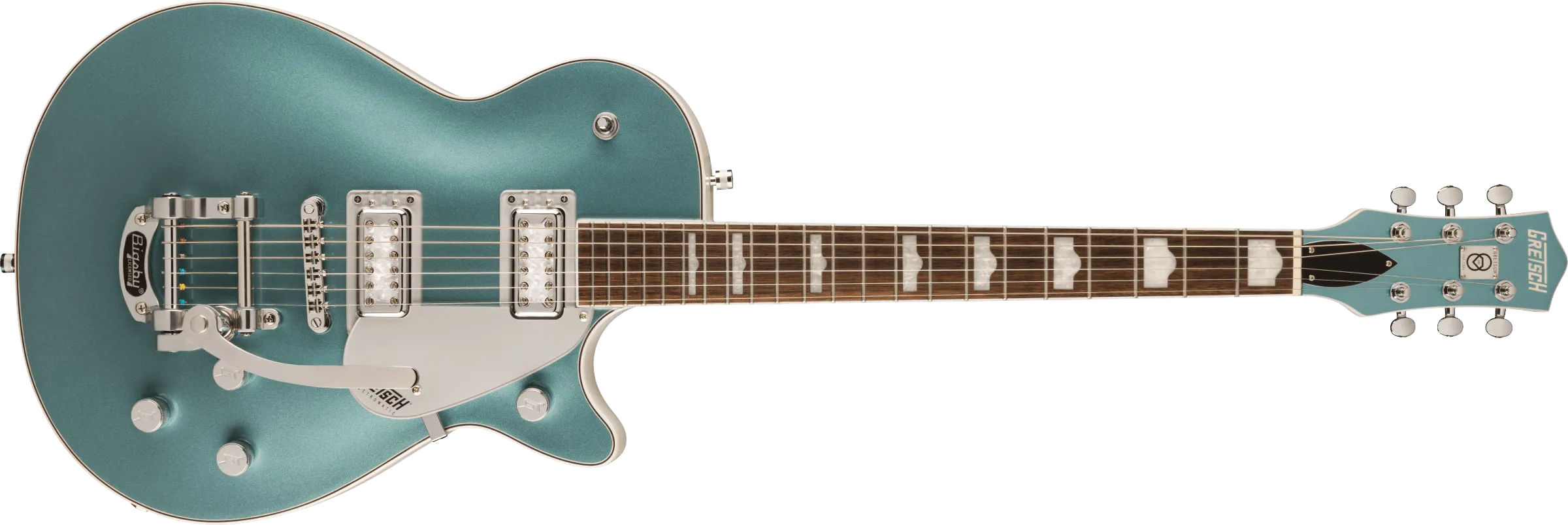 Gretsch G5230T-140 Electromatic 140th Anniversary Jet FT Single-Cut with Bigsby - Two-Tone Stone Platinum/Pearl Platinum