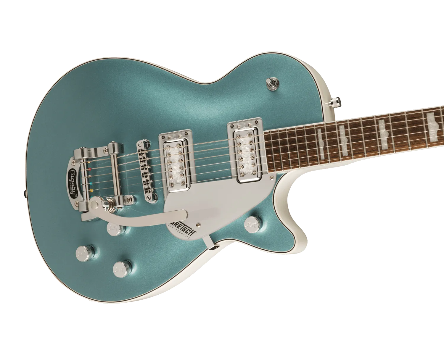 Gretsch G5230T-140 Electromatic 140th Anniversary Jet FT Single-Cut with Bigsby - Two-Tone Stone Platinum/Pearl Platinum