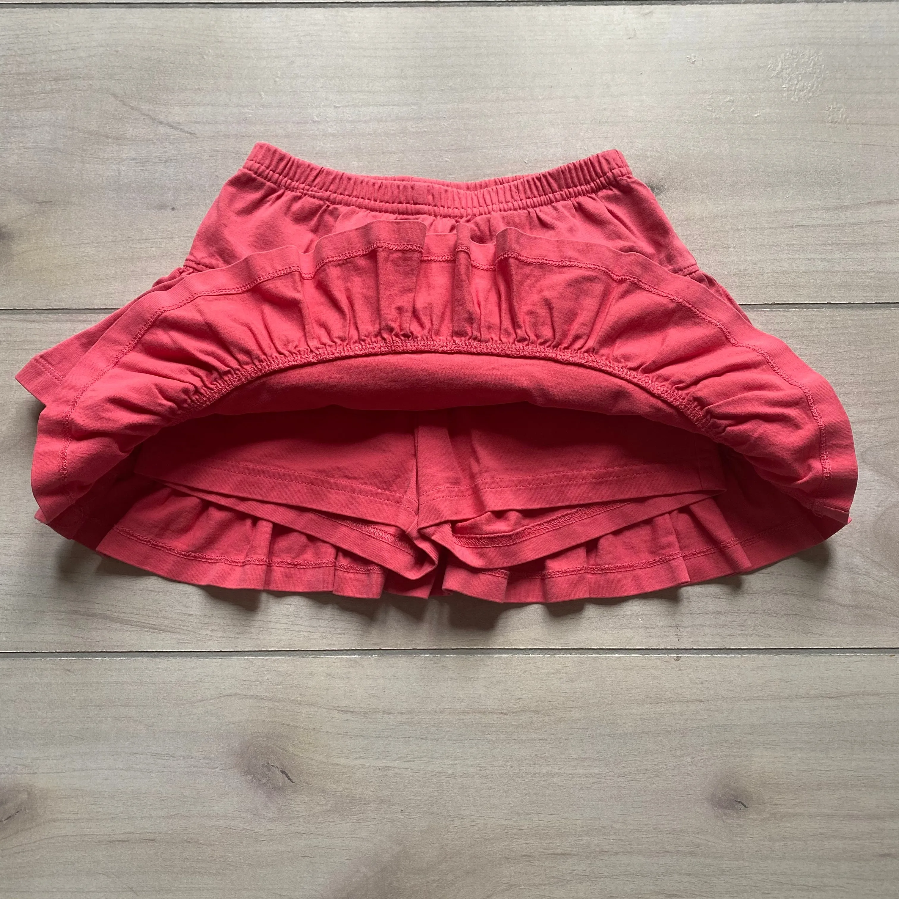 Hanna Andersson Coral Tiered Ruffle Skort