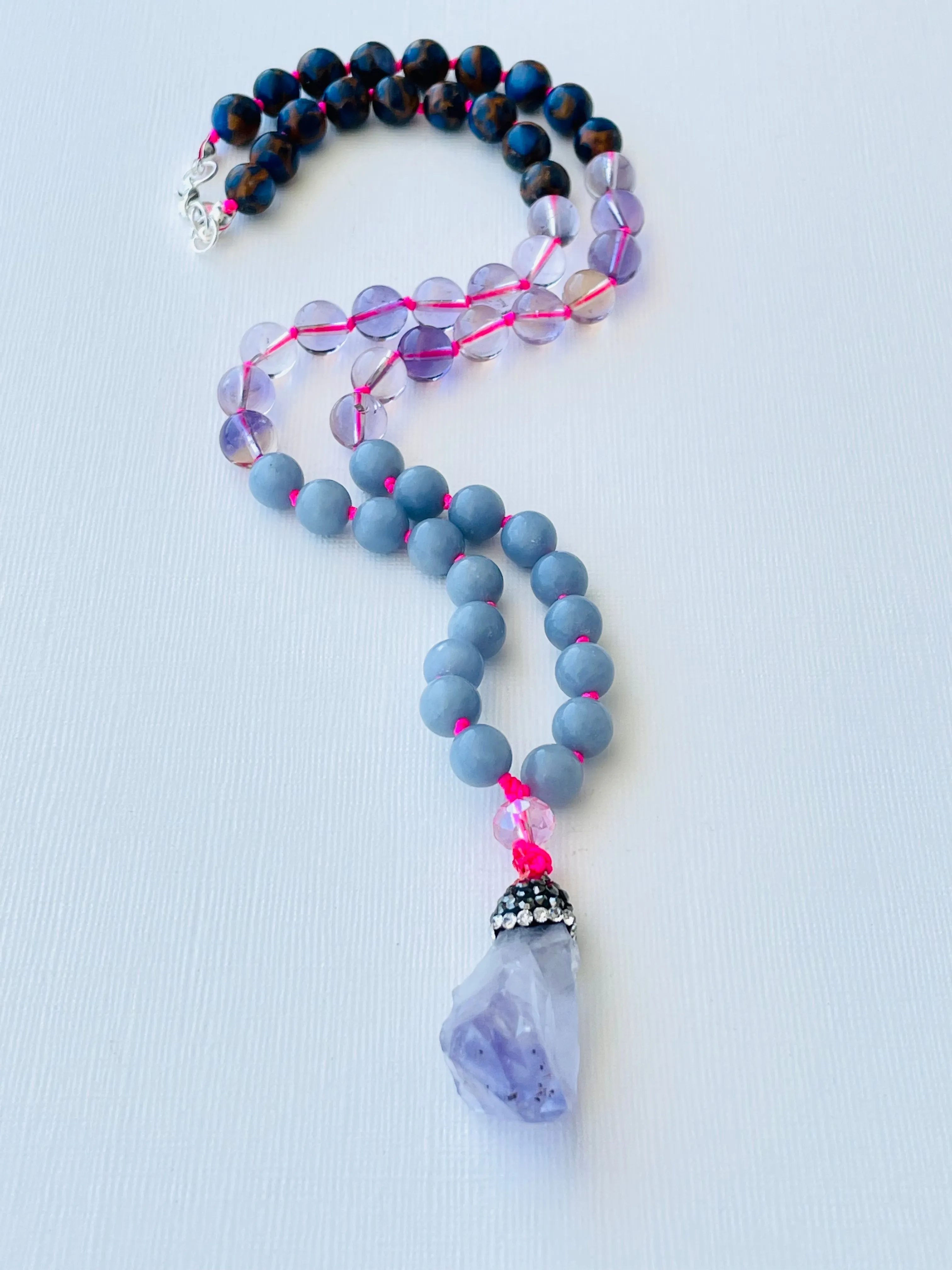 High Vibrations Half Mala Necklace