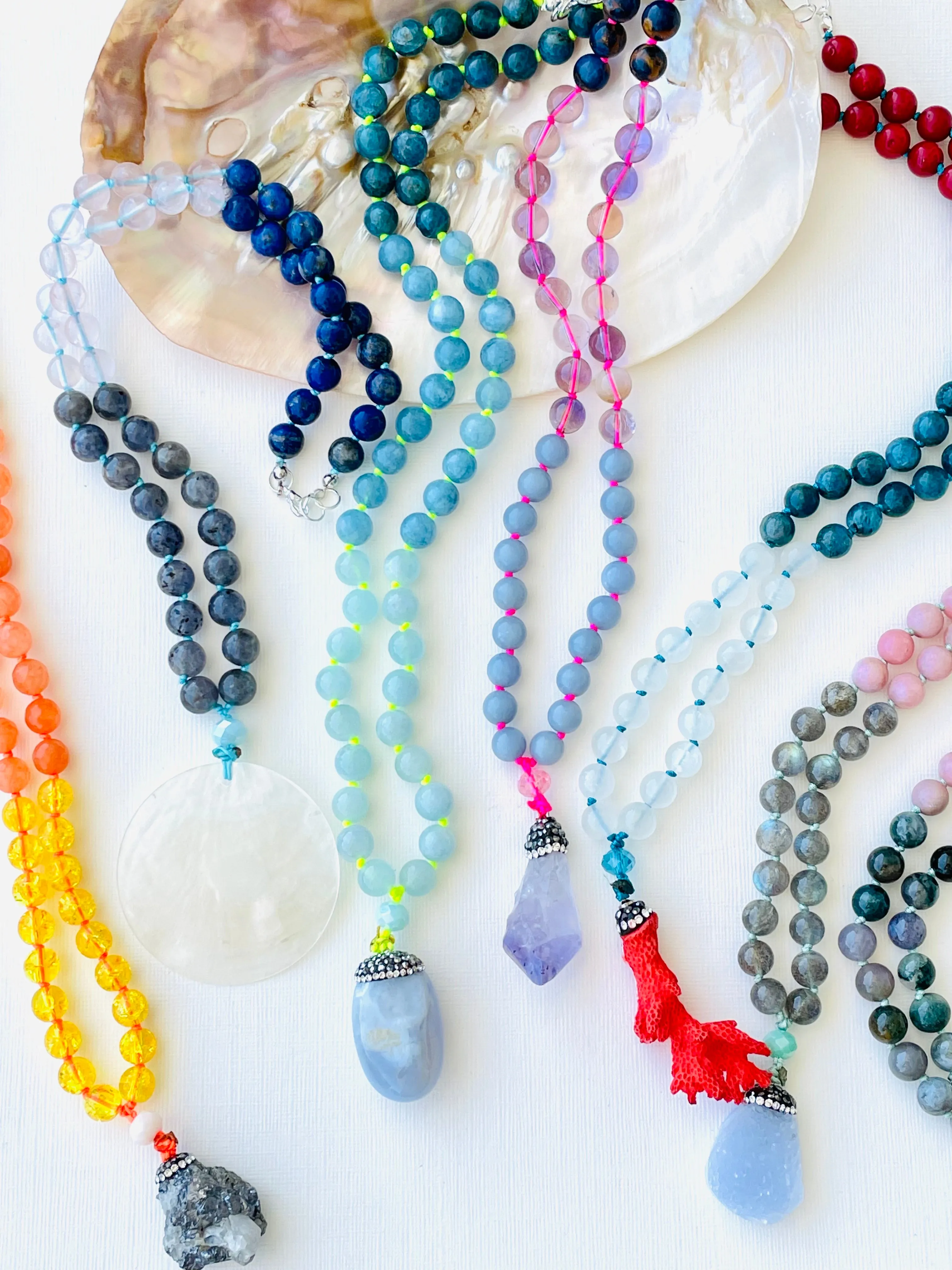 High Vibrations Half Mala Necklace