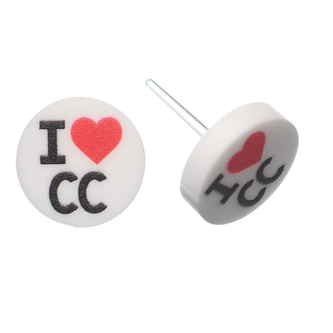 I Love CC Earrings