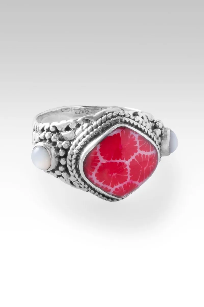 Joyful Ring II™ in Red Indonesian Coral