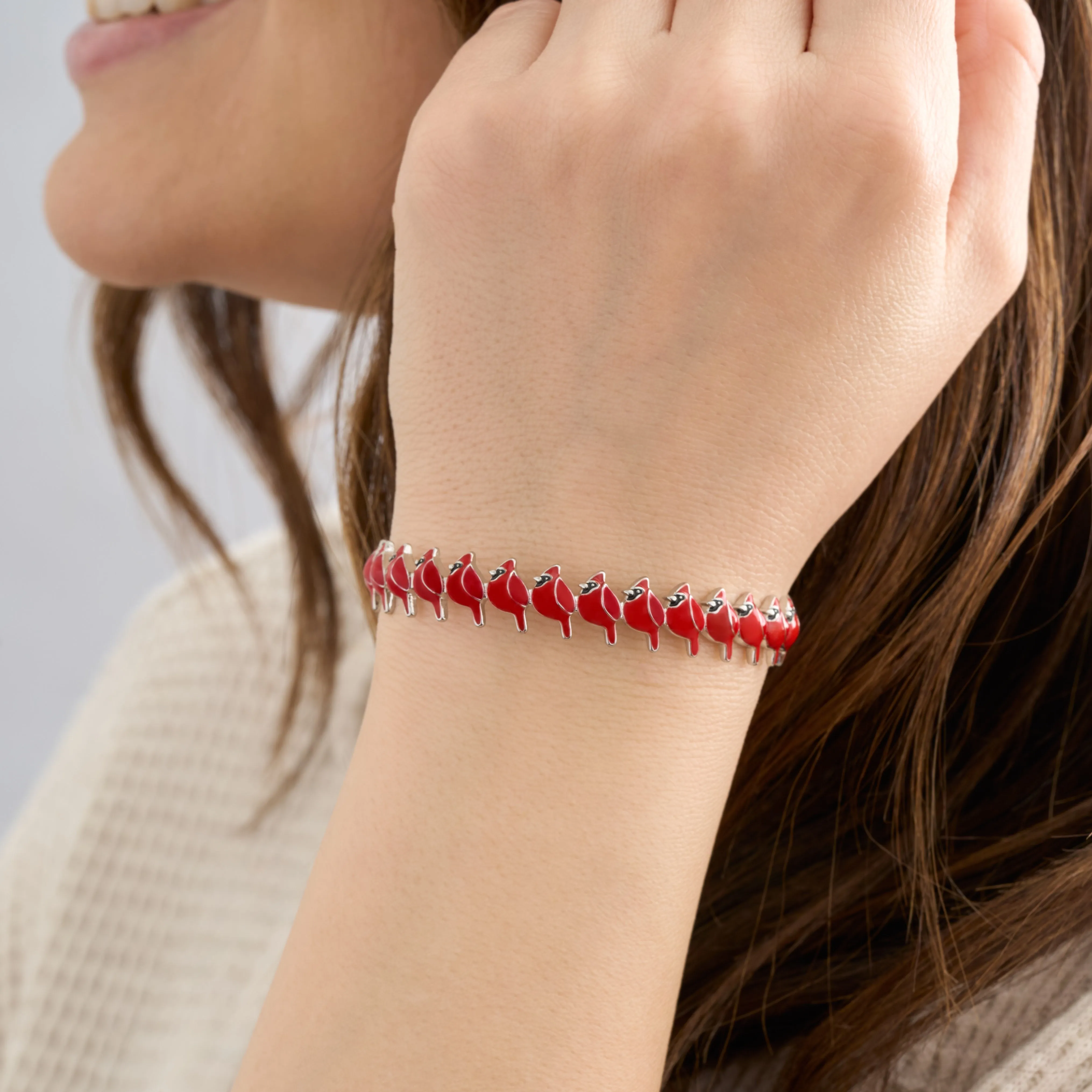 Little Cardinal Cuff Bracelet