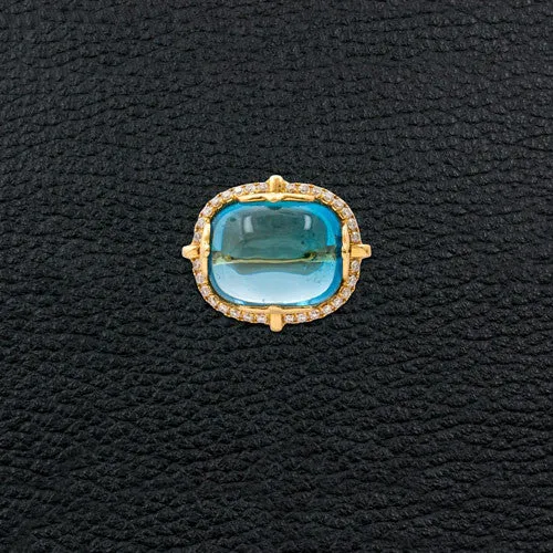 London Blue Topaz & Diamond Ring