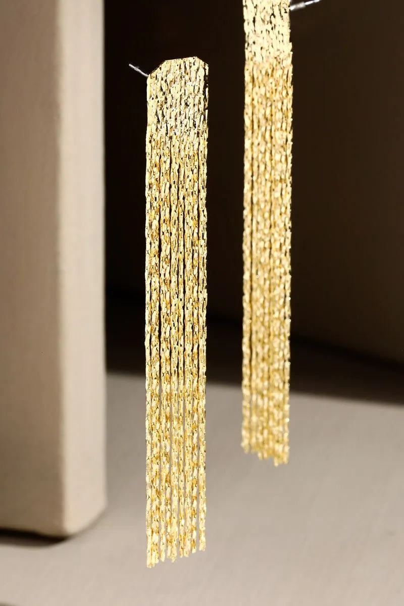 Long Chain Tassel Dangle Earring