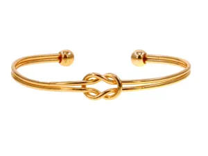 Love Knot Cuff Bracelet-Gold