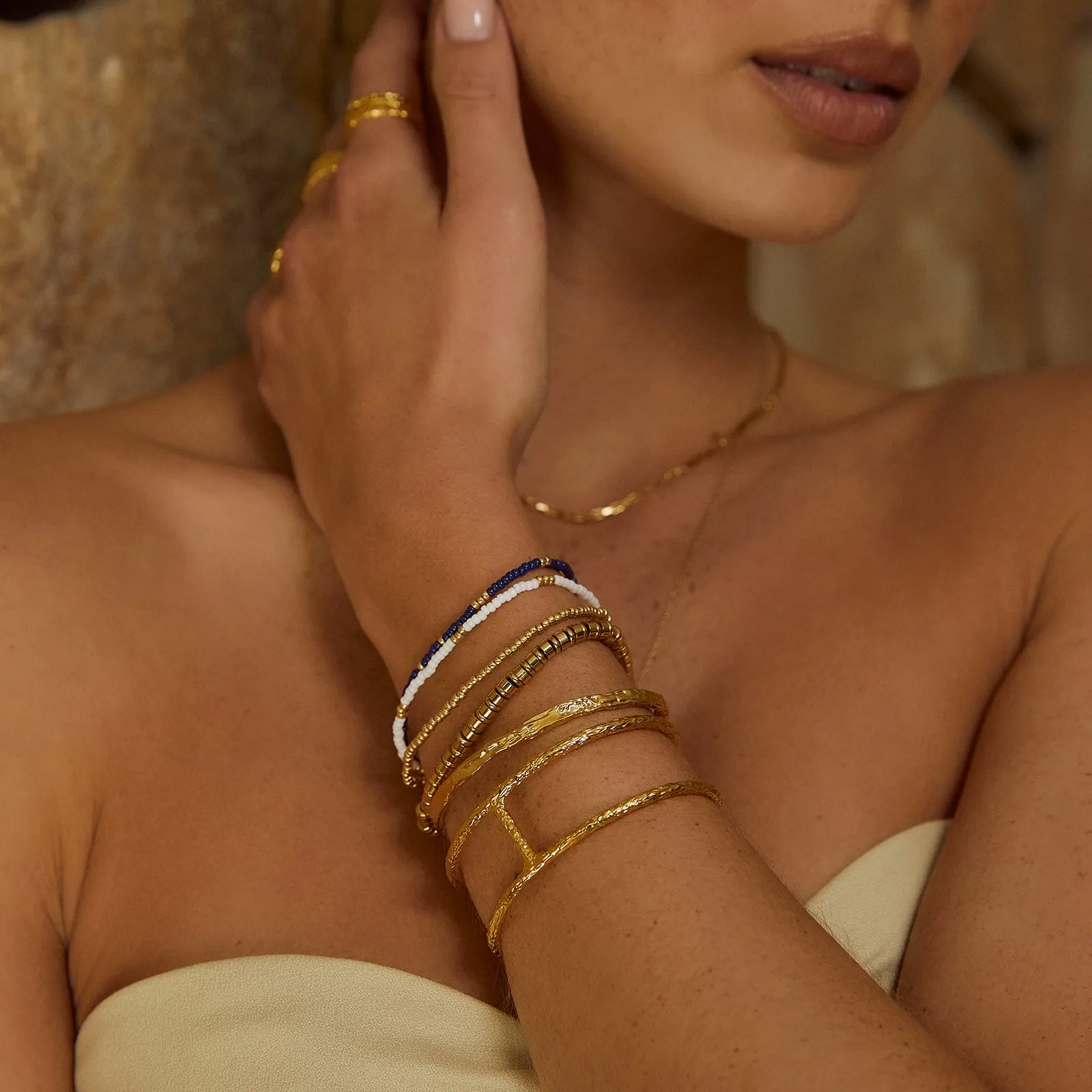 Maya Gold Cuff Bracelet