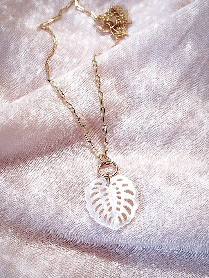 Monstera Chain Necklace - Makana