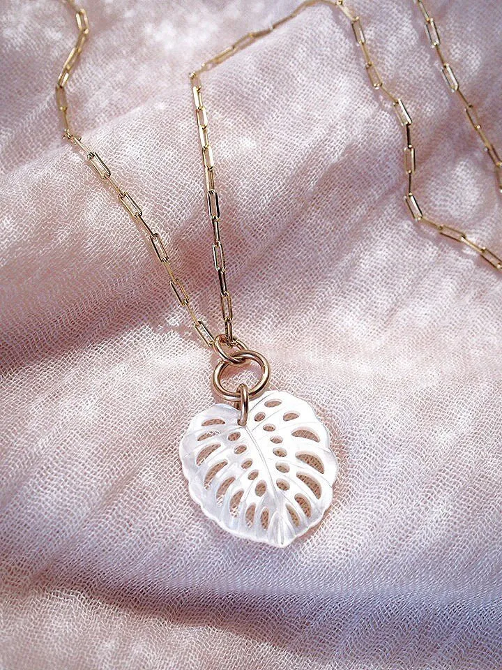 Monstera Chain Necklace - Makana