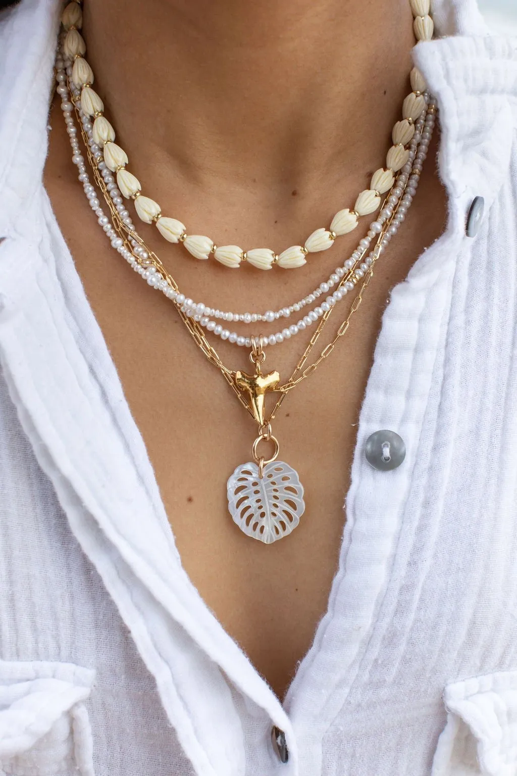 Monstera Chain Necklace - Makana