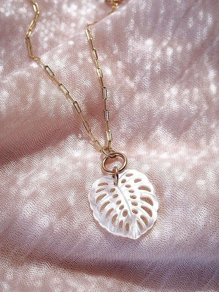 Monstera Chain Necklace - Makana