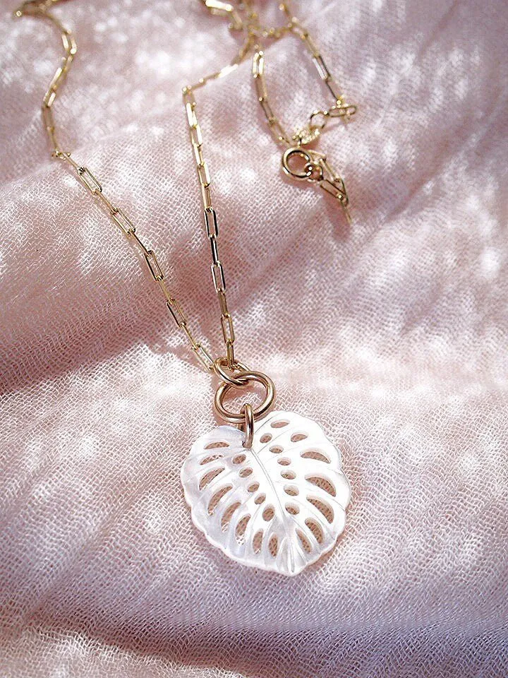 Monstera Chain Necklace - Makana