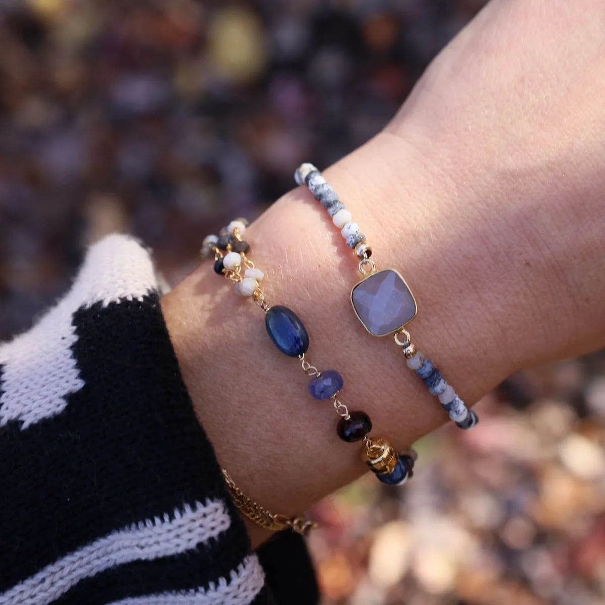 Multi Strand Dendritic Opal Bracelet