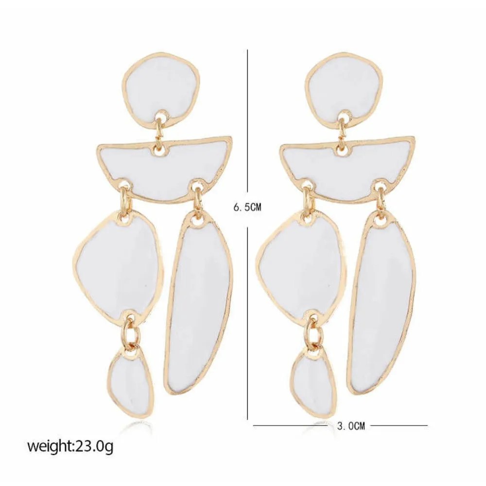 Noonday White & Gold Statement Earrings