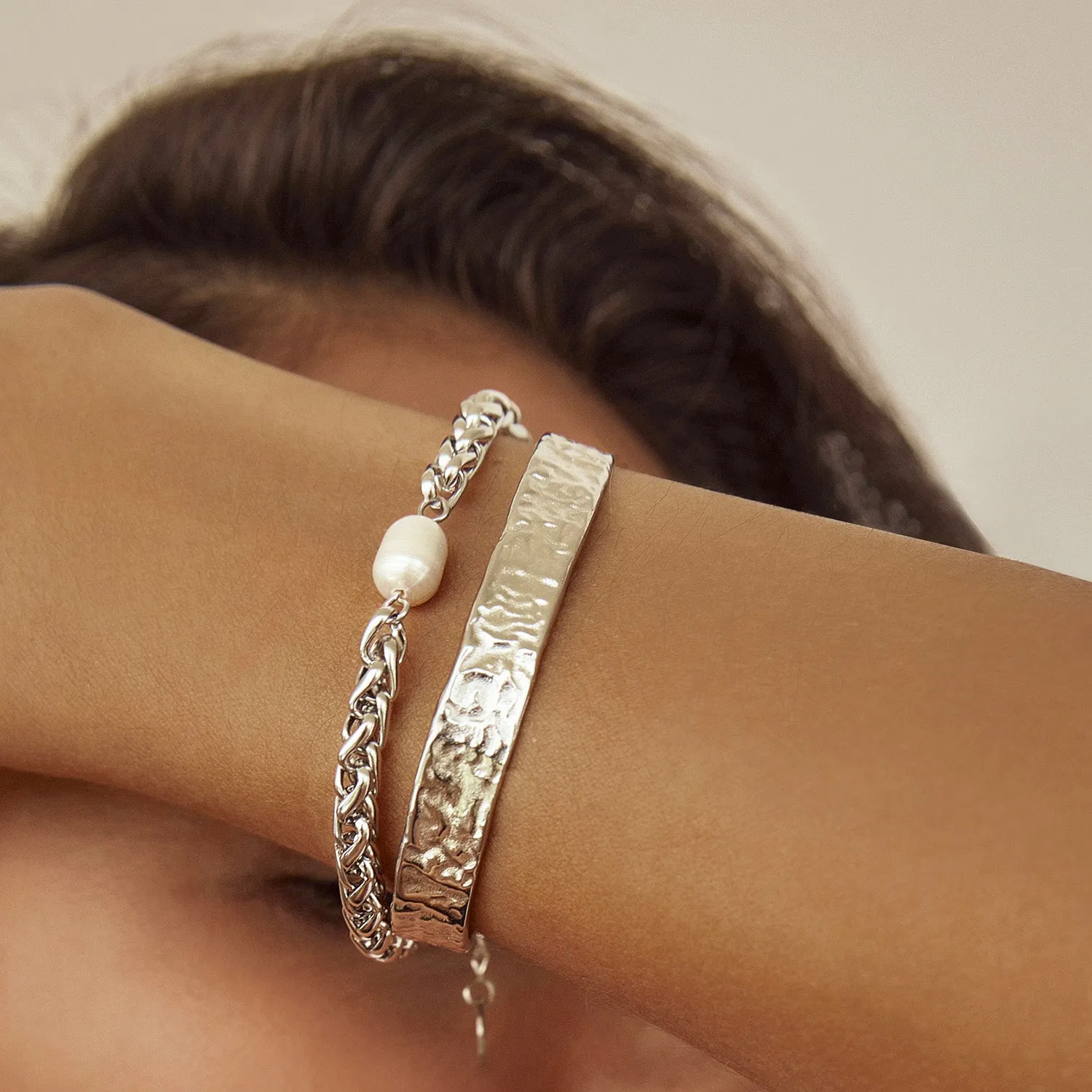 Olivia Silver Cuff Bracelet