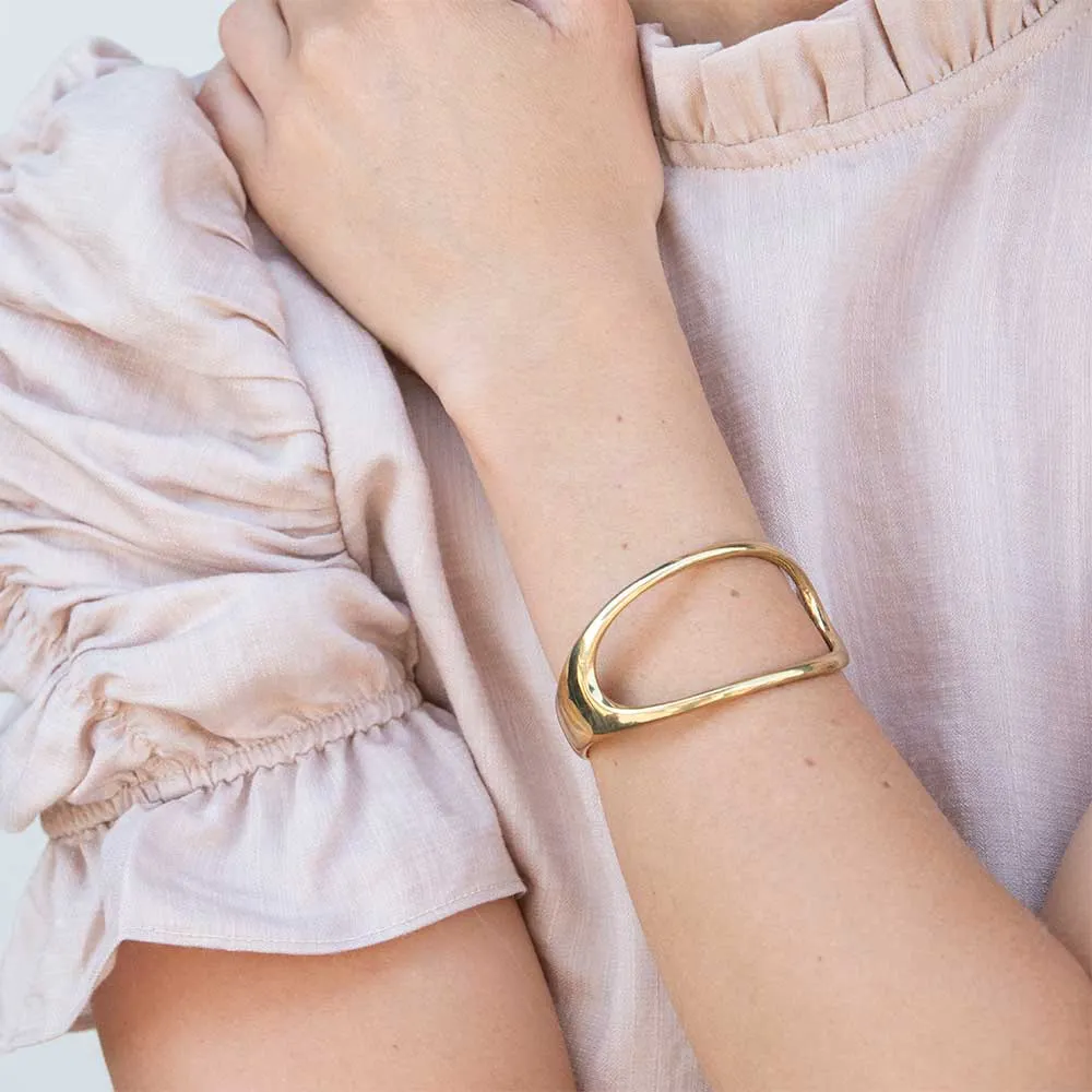 Open Oval Statement Cuff Bracelet