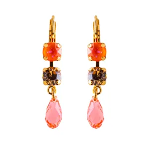 Petite Two Stone Dangle Leverback Earrings in  "Magic" *Custom*