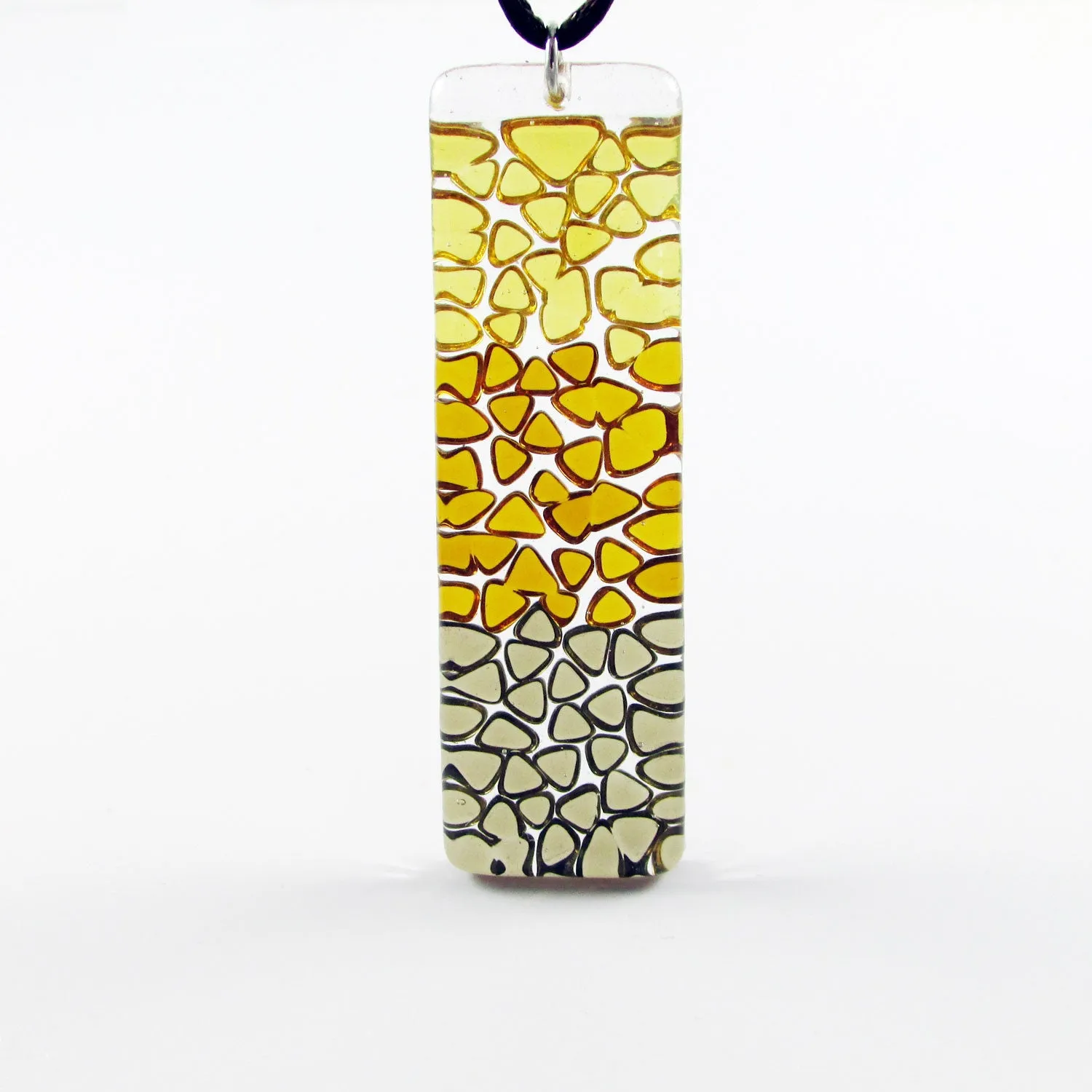 Picado Glass Pendant - Amber