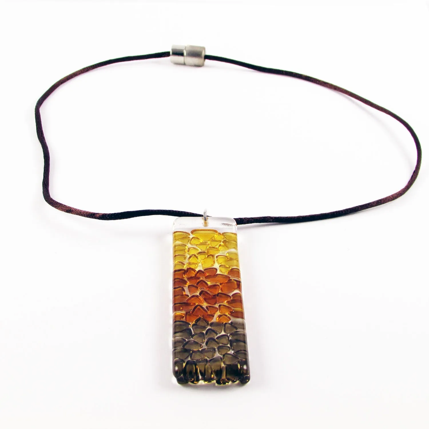 Picado Glass Pendant - Amber