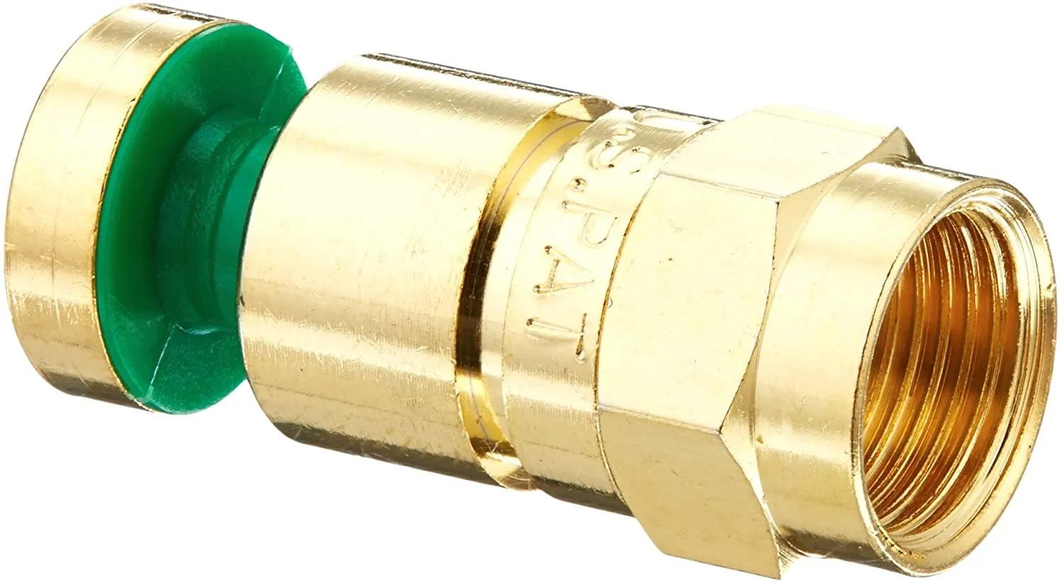 Platinum Tools 18205 F RGB Compression Connector 24 AWG, Gold Plate 25pc Bag