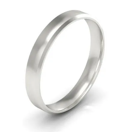 Platinum Wedding Band Beveled 3mm