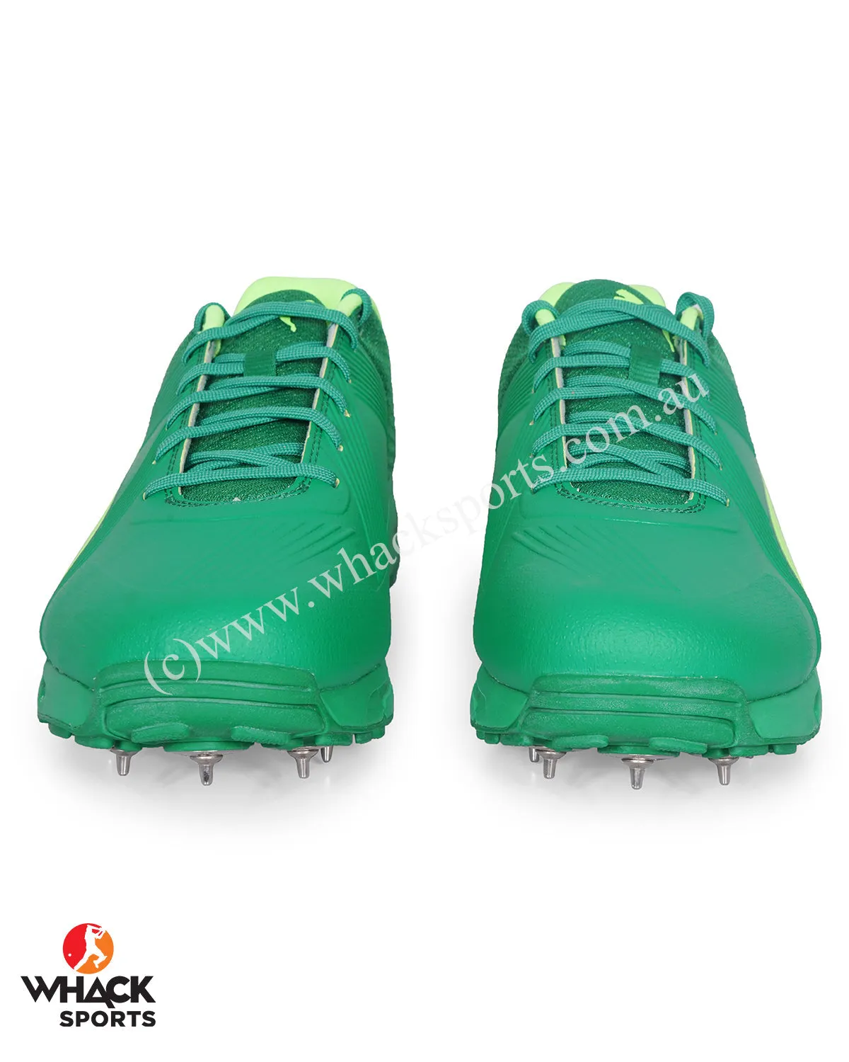 Puma 19.2 Cricket Shoes - Steel Spikes - Amazon Green-Green Glare