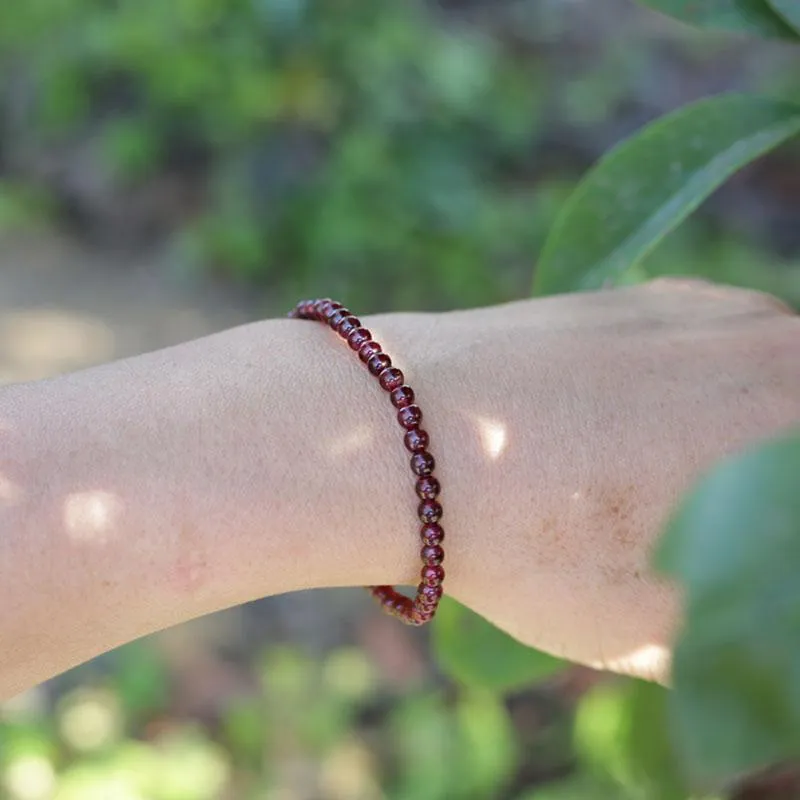 "Creativity" Garnet Delicate Bracelet