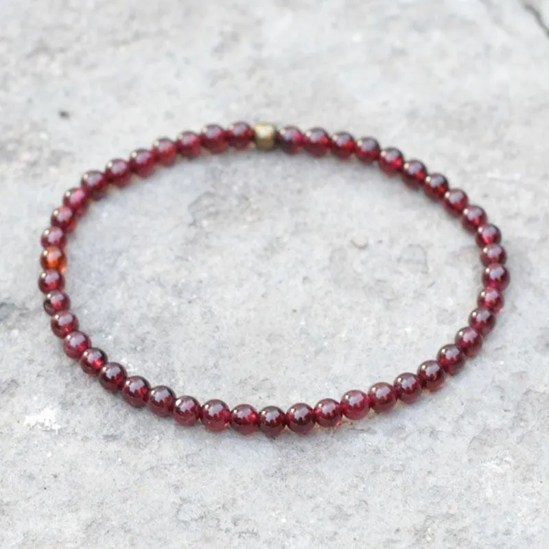 "Creativity" Garnet Delicate Bracelet