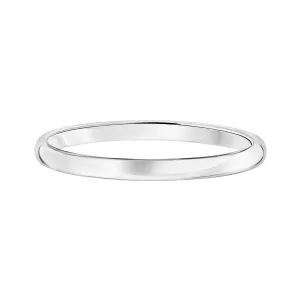 Roux 2mm Light Low Dome Platinum Wedding Ring