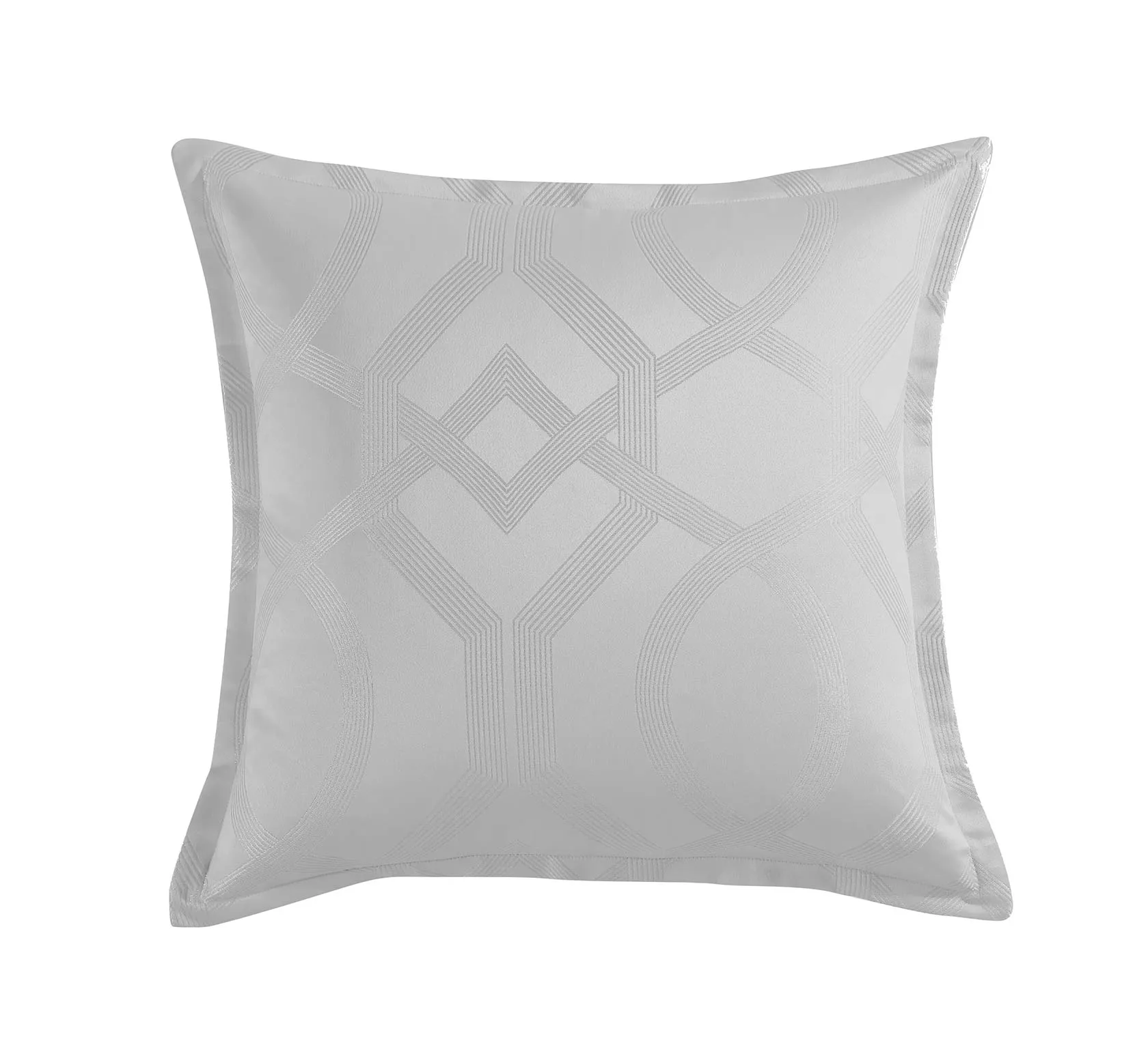 Seville Silver European Pillowcase by Logan and Mason Platinum