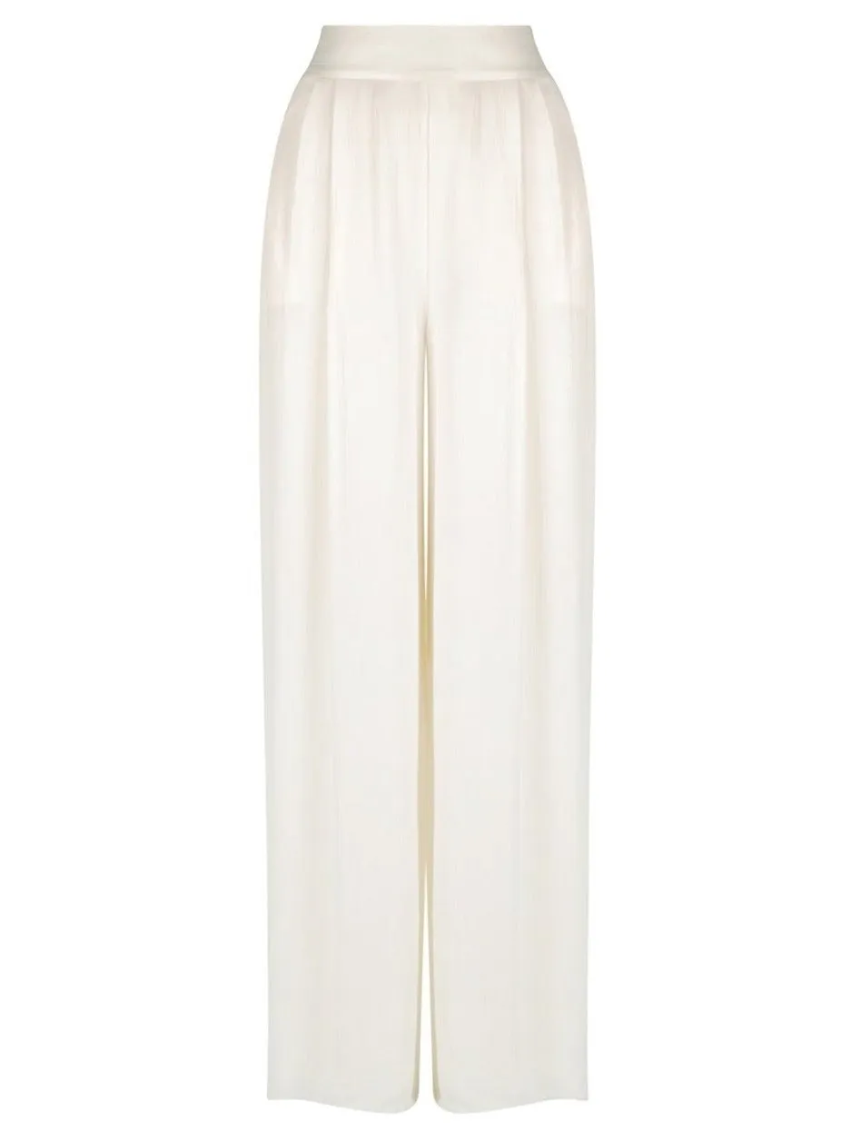 Shona Joy Juliet Tuxedo Pant in Ivory