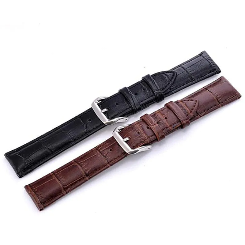 Snakeskin Leather Watch Straps Compatible with the Ticwatch E & C2