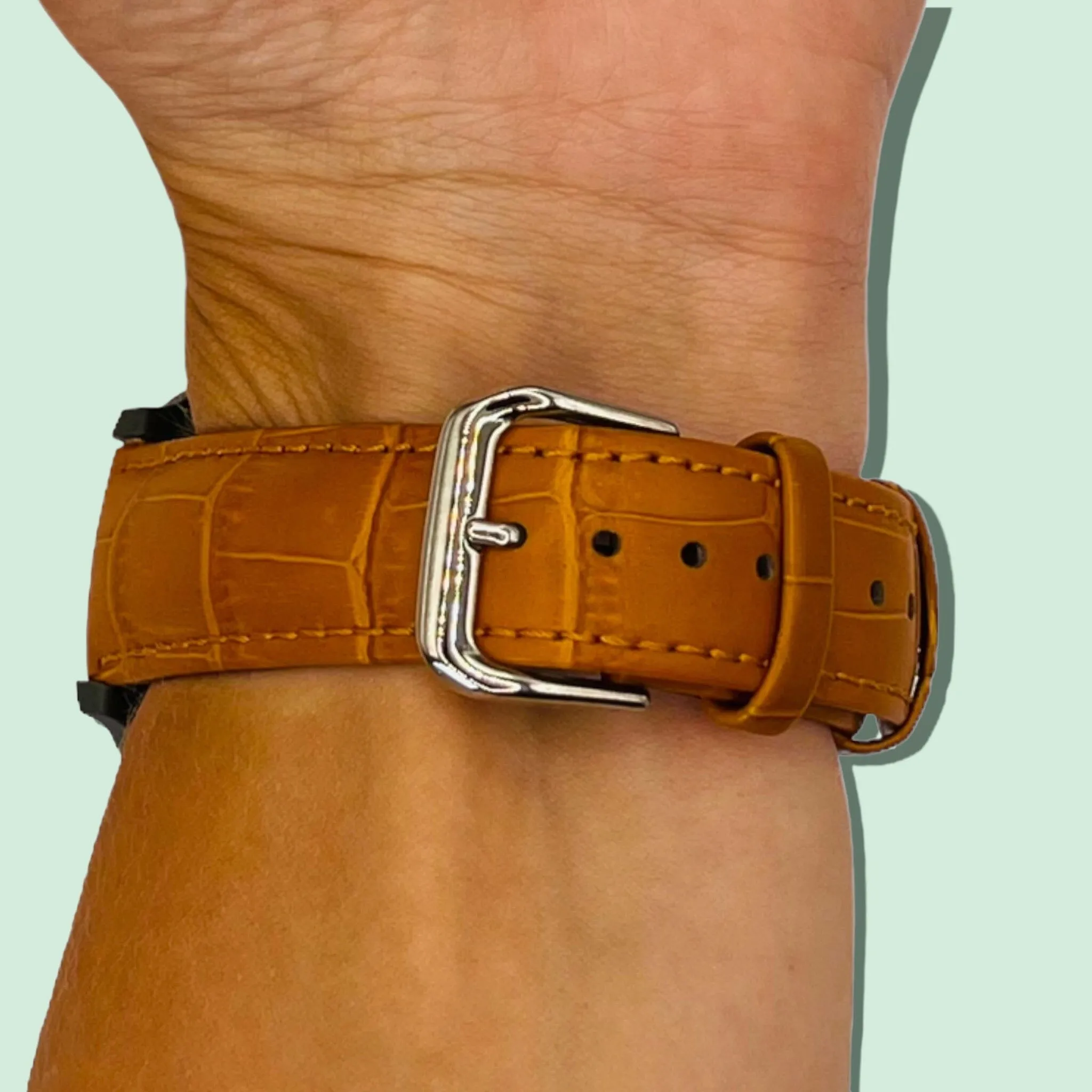 Snakeskin Leather Watch Straps Compatible with the Ticwatch E & C2