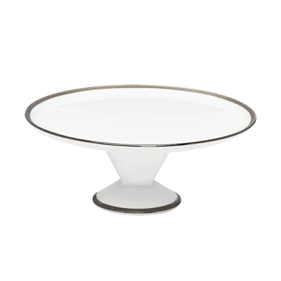 Symphonie Platinum Footed Cake Platter