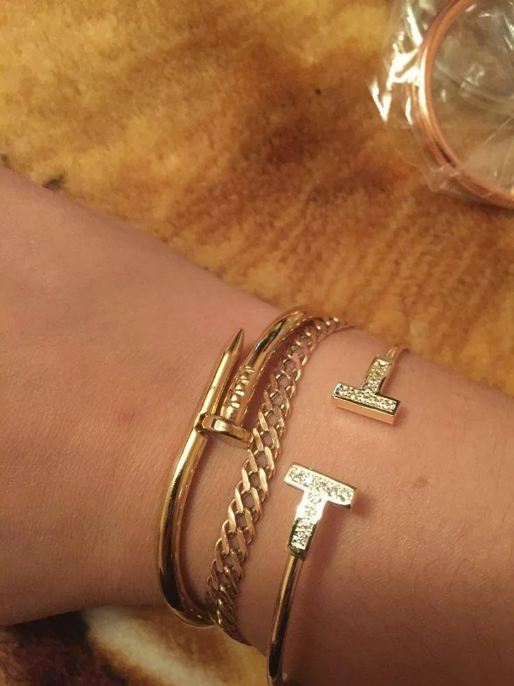 T Love Cuff Bangles