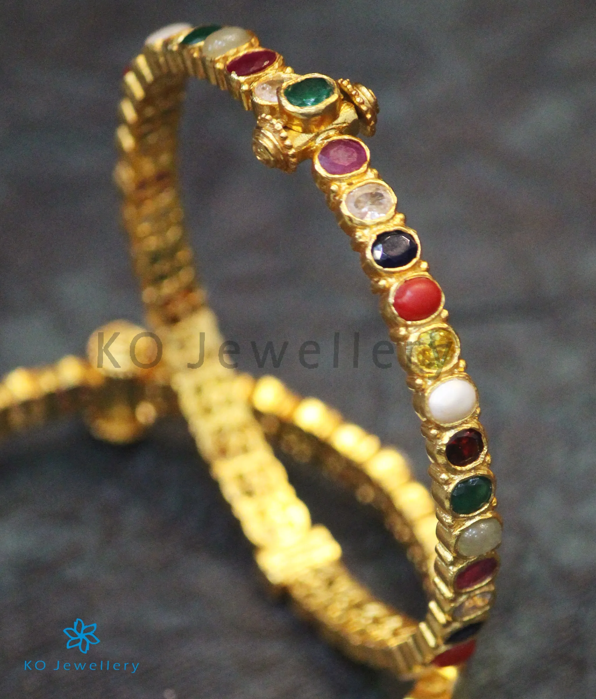 The Kripa Silver Navratna Bracelet (Size/2.8)