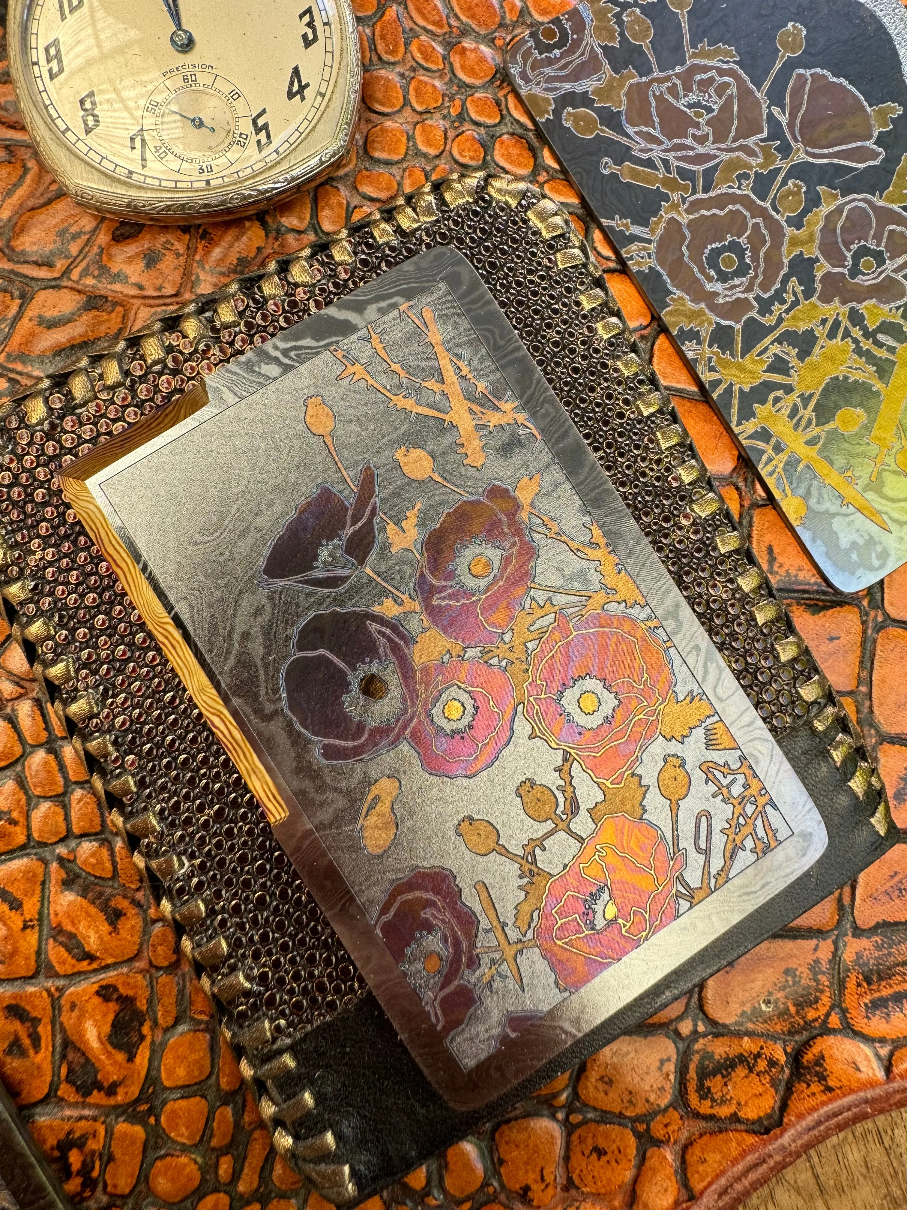 Timascus  “Poppies of WWI" Cutting Card™