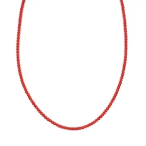 Tiny Round Italian Coral Strand