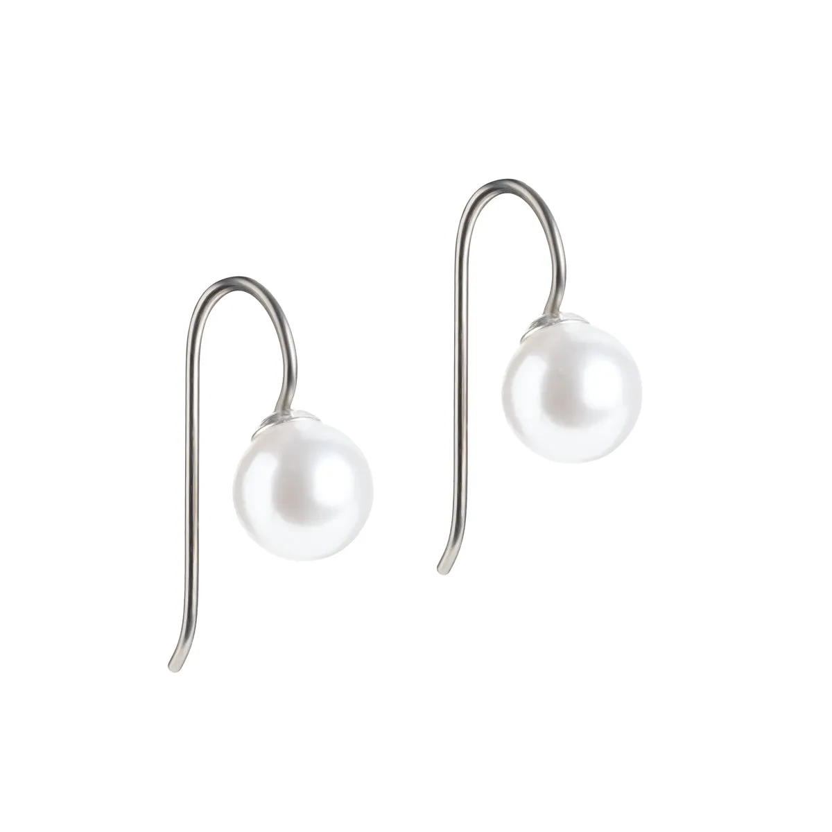 Titanium Pearl French Hook Earrings