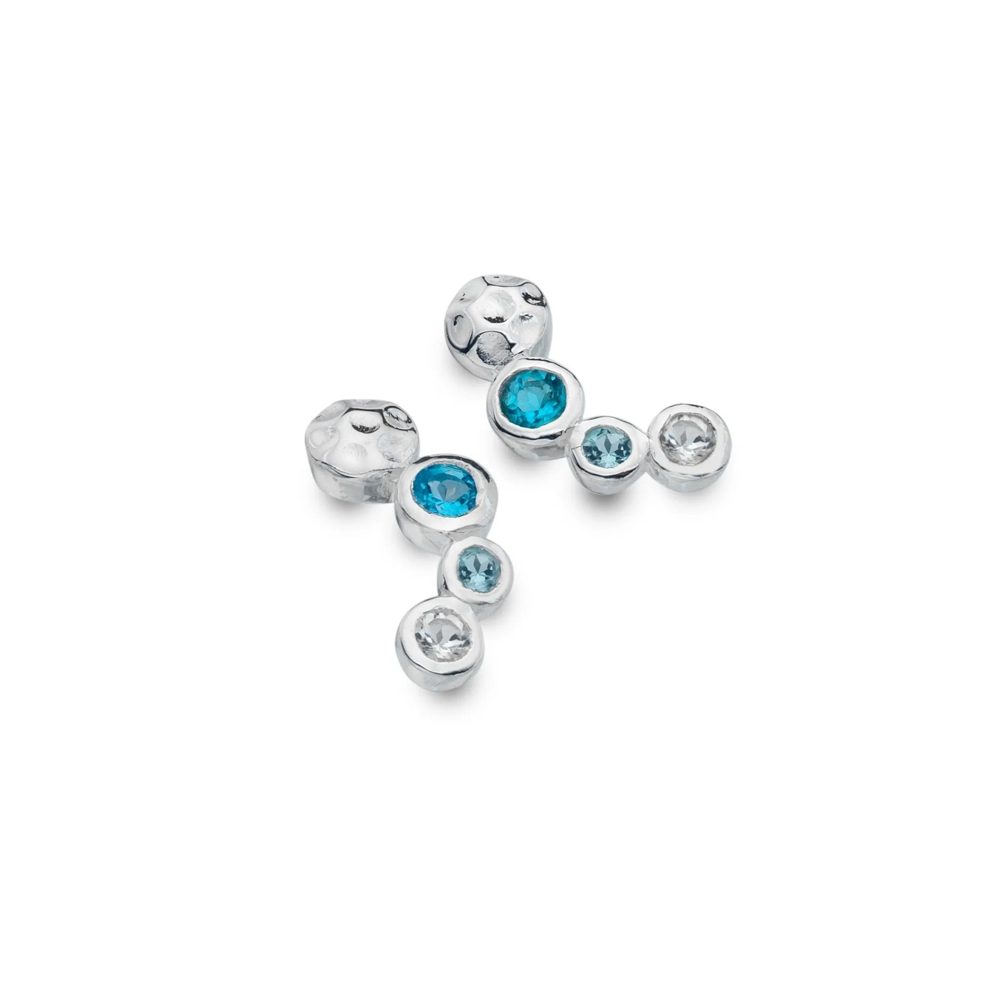 Topaz pebbles studs