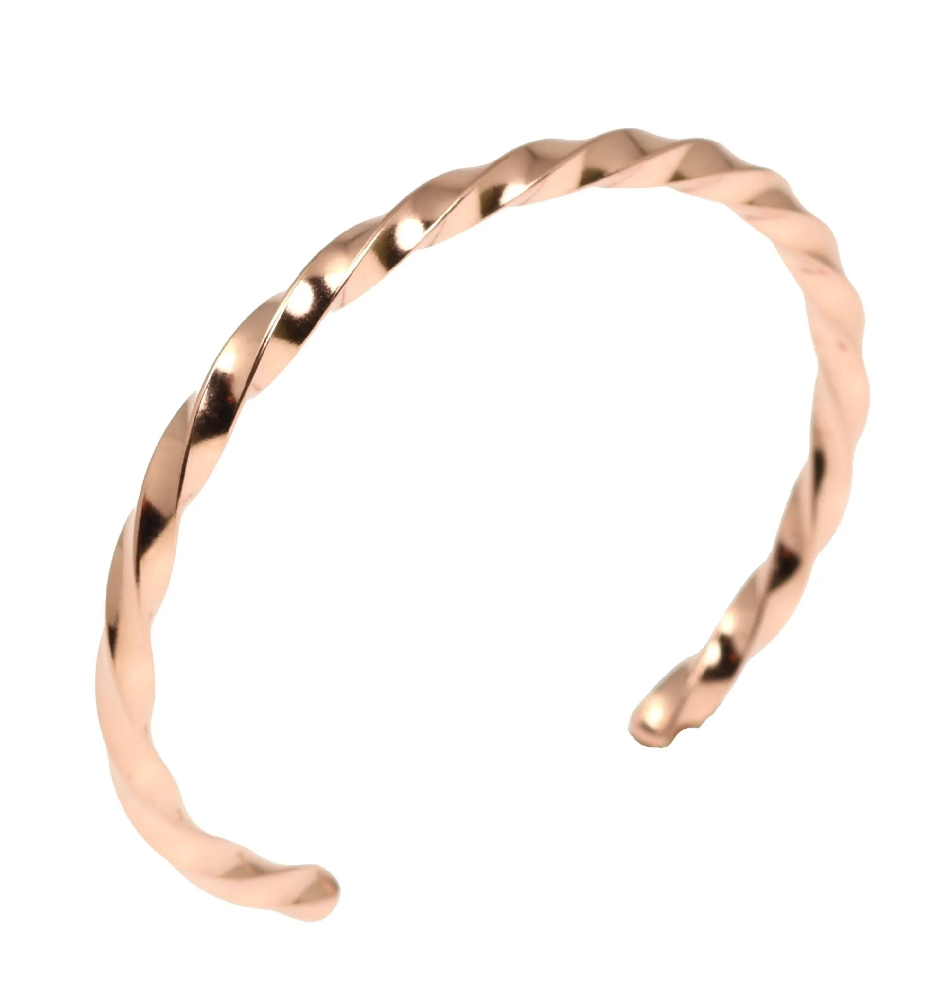 Twisted Copper Cuff Bracelet - Solid Copper Cuff