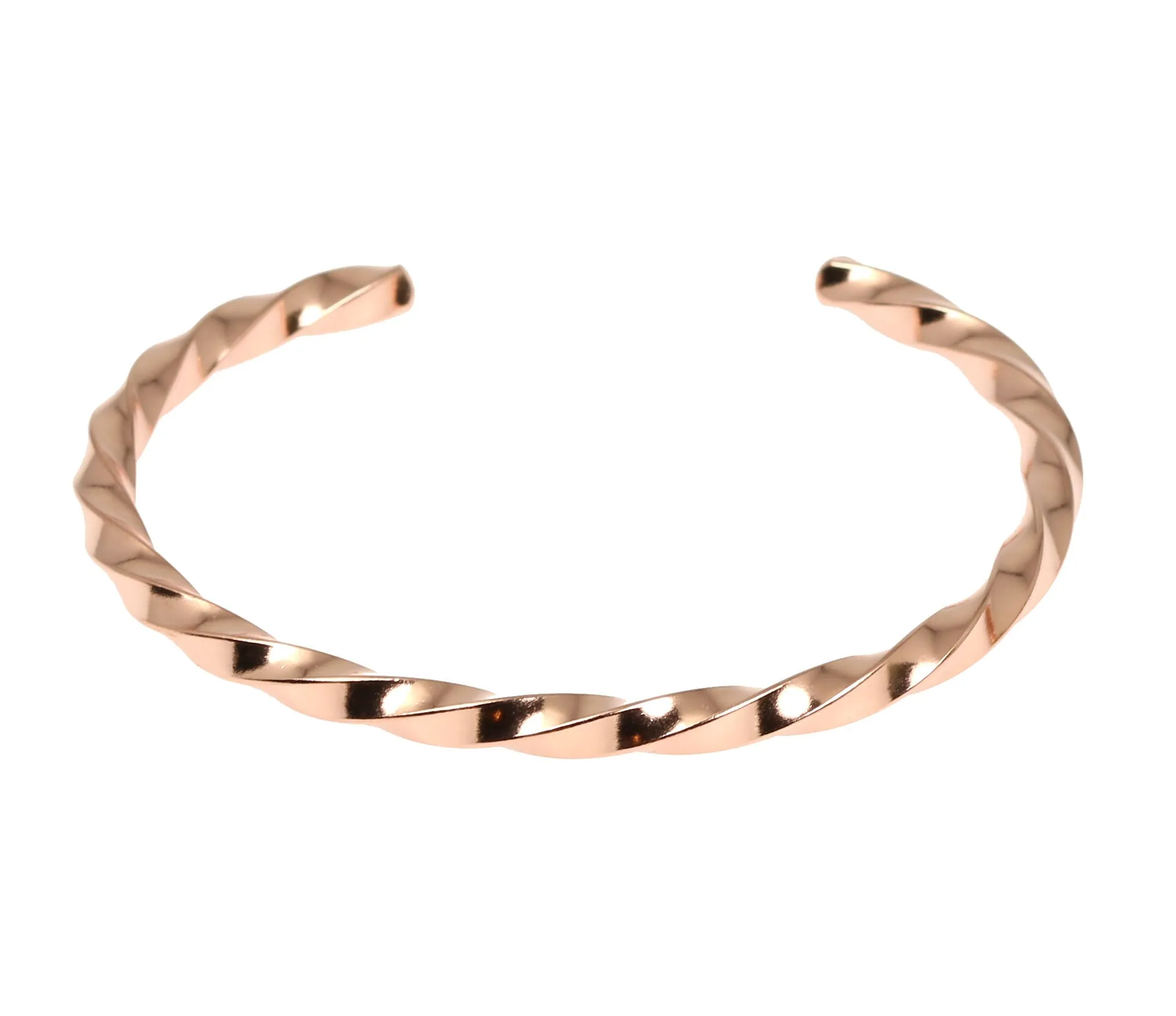 Twisted Copper Cuff Bracelet - Solid Copper Cuff