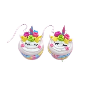 Unicorn Cupcake Dangle Earrings